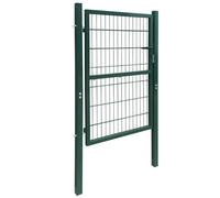 Teenpull Portail de clôture 2D Vert en Acier 100x160 cm avec Serrure, charnières Robustes, portillon battant sécurisé pour Jardin, entrée, Cour, accès extérieur