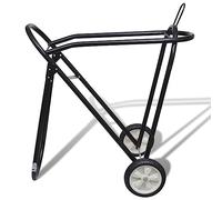 Teenpull Porte-Selle Pliable métallique avec Roues en Acier Noir Enduit de Poudre 84 cm de Longueur 33 cm de Largeur, Support Durable pour sellerie compétition hippique équitation Cheval Poney