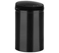 Teenpull Poubelle à capteur Automatique 30 L Acier au Carbone Noir avec Couvercle Amovible, bac collecteur pour tri déchets Cuisine Salle Bain Bureau intérieur extérieur, Rangement hygiène Pratique