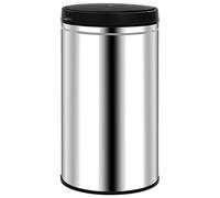 Teenpull Poubelle automatique à capteur 60 l en acier inoxydable avec indicateur LED et couvercle amovible, système de tri des déchets scellé contre les odeurs, pour cuisine, salle de bain, bureau