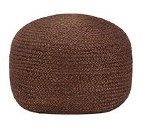 Teenpull Pouf fabriqué à la main - Marron - 40 x 45 cm - En jute tressée - Repose-pieds confortable - Pour salon, chambre à coucher, bureau - Ottoman robuste