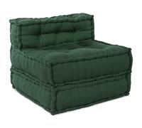 Teenpull Pouf Modulaire Vert 70 x 70 x 54 cm en tissu, Tabouret confortable pour salon, jardin, extérieur et patio, coussin polyvalent