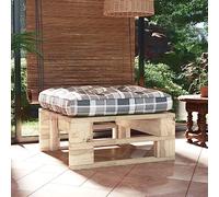 Teenpull Pouf Palette de Jardin en Bois de pin imprégné avec Coussin Confortable 60x60x25 cm pour Salon de Jardin extérieur terrasse Patio mobilier modulable
