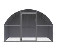 Teenpull Poulailler d'extérieur 3 x 2 x 2 m en acier galvanisé résistant aux intempéries avec toit imperméable grande cage à rongeurs pour lapins, cochons d'Inde et lapins dans le jardin intérieur et