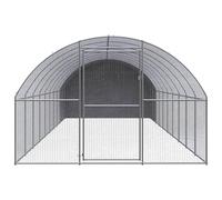 Teenpull Poulailler d'extérieur en acier galvanisé 3 x 10 x 2 m avec toit en polyéthylène imperméable et résistant aux intempéries pour poules, lapins, cochons d'Inde et rongeurs