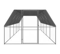 Teenpull Poulailler d'extérieur en Acier galvanisé 3x10x2 m avec Toit résistant à l'eau, Porte sécurisée, idéal pour Poules, Canards, rongeurs et Autres Petits Animaux en Jardin