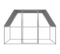 Teenpull Poulailler d'extérieur en Acier galvanisé 3x2x2 m avec Toit résistant à l'eau, Porte sécurisée, idéal enclos pour Poules, Canards, Petits Animaux, Jardin, Confort et Protection