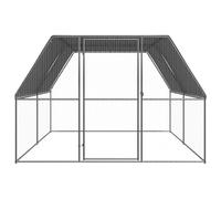 Teenpull Poulailler d'extérieur en Acier galvanisé 3x4x2 m avec Toit résistant à l'eau, Porte sécurisée, Espace Confortable pour Poules, Canards, Petits Animaux, idéal Jardin et enclos sécurisé