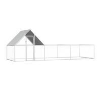 Teenpull Poulailler en Acier galvanisé 6 x 2 x 2 m avec Toit, Espace Confortable pour Poulets, Poules, Canards, enclos sécurisé et Facile à Nettoyer pour Jardin extérieur