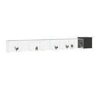 Teenpull Poulailler en Acier galvanisé Anthracite 800x91x100 cm avec 6 Cages d'extension modulables pour enclos sécurisé extérieur Jardin Confortable
