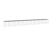 Teenpull Poulailler en Acier galvanisé avec Toit Anthracite 103x98x90 cm, Cage d'extension modulable, abri sécurisé pour Poules, Lapins, rongeurs, extérieur Jardin Confortable