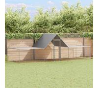 Teenpull Poulailler en acier galvanisé avec toit imperméable 6 x 2 x 2 m - Grand clapier pour petits animaux - Pour jardin, extérieur et intérieur - Convient comme clapier à lapins, cage à cochon