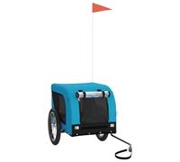 Teenpull Remorque de vélo pour chien en bleu et noir, en tissu Oxford et fer, construction stable, pliable, avec maille respirante, idéale pour les excursions en ville, les voyages et l'extérieur