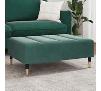Teenpull Repose-pieds en velours vert foncé, 77 x 55 x 31 cm, tabouret d'appoint pour salon, chambre à coucher, siège robuste
