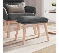 Teenpull Repose-pieds gris clair, 45 x 29,5 x 35 cm, housse en tissu, confortable et stable pour salon, chambre à coucher, couloir, polyvalent comme repose-pieds ou siège supplémentaire