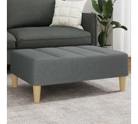 Teenpull Repose-pieds, gris foncé, 77 x 55 x 31 cm, en tissu, ottoman polyvalent pour salon, chambre à coucher, repose-pieds confortable, siège supplémentaire
