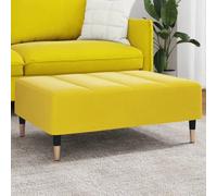 Teenpull Repose-pieds jaune, 77 x 55 x 31 cm, rembourrage en velours, ottoman confortable, pour salon, chambre à coucher, repose-pieds robuste, siège polyvalent