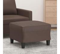 Teenpull Repose-pieds marron, 60 x 50 x 41 cm, en cuir synthétique, robuste et stable, pour salon, chambre à coucher, repose-pieds confortable