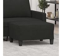 Teenpull Repose-pieds, noir, 70 x 55 x 41 cm, housse en tissu, tabouret d'appoint pour salon, chambre à coucher, structure en contreplaqué robuste, polyvalent