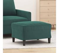 Teenpull Repose-pieds, vert foncé, 60 x 50 x 41 cm, ottoman en velours pour salon, chambre à coucher, tabouret confortable, siège robuste