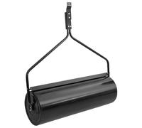Teenpull Rouleau à Gazon en Fer Noir 63 L avec poignée pour Jardin compacteur niveleur aérateur semence Sol Sable remplissable cylindrique Tambour pour Entretien pelouse et Potager