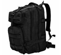 Teenpull Sac à dos style armée 50 l noir, sac à dos de randonnée robuste avec bretelles rembourrées, dos respirant, matériau imperméable, polyvalent comme sac à dos d'école