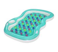 Teenpull Salon de Piscine Gonflable Bestway Double en Vinyle 224 x 174 cm avec Porte-gobelet et Dossier pour détente au Soleil dans Jardin, Plage ou lac