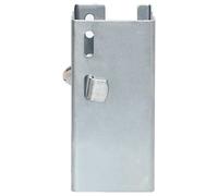 Teenpull Sécurité de remorque en acier argenté 11 x 11 x 23,5 cm Serrure avec deux clés pour une protection sûre contre le vol des remorques et des portes de garage, verrouillage en métal fiable pour