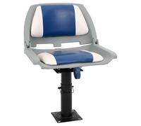 Teenpull Siège de Bateau pivotant 360° avec piédestal réglable en Hauteur 28-45,5 cm en Acier et revêtement PVC PU pour Navigation Nautique sur voilier Catamaran dériveur croisière