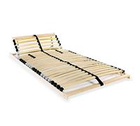 Teenpull Sommier à Lattes 7 Zones 70x200 cm, Cadre en Hêtre Massif, 28 Lattes en Bouleau, Fermeté Réglable, Tête Relevable, Support Optimal pour Lit