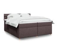 Teenpull Sommier à Lattes de Lit avec Matelas, Tête de Lit Rembourrée Marron Foncé, 200x200 cm, Soutien Optimal et Confort Supérieur, Cadre Robuste