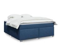 Teenpull Sommier à Lattes Lit Double Bleu 180x200 cm avec Matelas Ressorts Ensachés, Surmatelas Lavable, Tissu Polyester Durable, Soutien Optimal