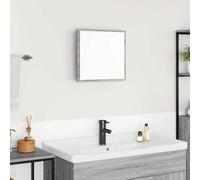 Teenpull Sonoma Miroir de salle de bain, à LED, gris, 40 x 37 x 8,5 cm, montage mural, matériau à base de bois, lumière multicolore, miroir plat pour salle de bain