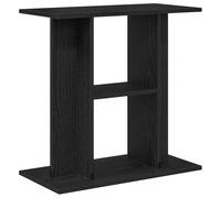 Teenpull Support d'aquarium en Bois d'ingénierie chêne Noir 60 x 30 x 60 cm Meuble Stable avec Rangement étagère pour Bocal cuve Vivarium décoration Salon Bureau