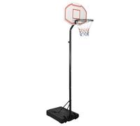 Teenpull Support de basket-ball blanc réglable en hauteur 282-352 cm avec base en polyéthylène et panier en acier, filet en nylon, mobile avec roulettes pour intérieur, extérieur, jardin, loisirs