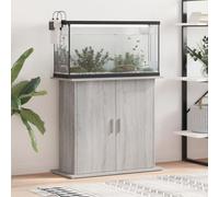 Teenpull Support pour Aquarium en Bois d'ingénierie Sonoma Gris 81x36x73 cm Meuble Stable avec Rangement, Armoire à Portes pour Accessoires, adapté pour Poissons, Plantes et aquariophilie décorative