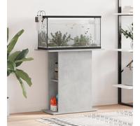 Teenpull Support pour Aquarium Gris béton Bois d'ingénierie 75x36x72,5 cm Meuble Armoire avec Rangement Solide pour Bocal cuve Vivarium, étagère, Socle Stable adapté Plantes et Poissons