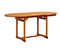 Teenpull Table à dîner de Jardin en Bois d'acacia Massif Extensible 120-170x80x75 cm pour terrasse Patio Balcon extérieur Facile à Nettoyer Robuste