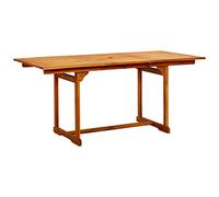 Teenpull Table à dîner de Jardin Extensible en Bois d'acacia Massif 120-170x80x75 cm, Table extérieure pour Patio et Balcon Facile à Nettoyer, mobilier Robuste pour Repas en Plein air
