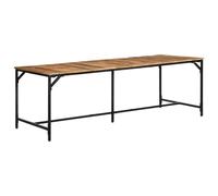 Teenpull Table à Manger en Bois de manguier Massif Brut 220x90x75 cm avec Cadre en Fer, Table de Cuisine Stable et Robuste pour Salle à Manger, Ensemble Table et chaises idéal pour Repas conviviaux
