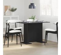 Teenpull Table à manger rectangulaire moderne en bois pour 4 personnes Noir 100 x 60 x 75 cm