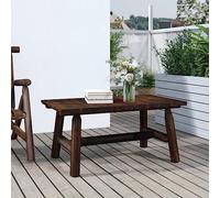 Teenpull Table basse 90 x 50 x 41 cm en épicéa massif, cadre en bois stable, design rustique, meuble de salon durable, idéal pour les collations et les boissons