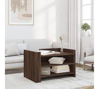 Teenpull Table Basse chêne Marron en Bois d'ingénierie 80x50x50 cm avec Rangement Stable pour Salon, Table d'appoint modulable et Facile à Nettoyer
