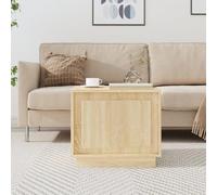 Teenpull Table Basse chêne Sonoma Bois d'ingénierie 51x50x44 cm avec Rangement Porte modulable pour Salon Espace organisé Durable