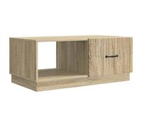 Teenpull Table basse en chêne Sonoma - 90 x 50 x 37 cm - En bois avec espace de rangement et 2 tiroirs - Table de salon polyvalente comme table d'appoint - Table de rangement pour canapé, organiseur