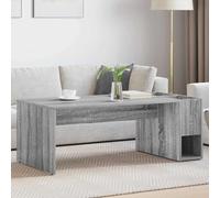Teenpull Table Basse Gris Sonoma en Bois d'ingénierie 101,5 x 50 x 37 cm avec Rangement, Table Salon Polyvalente pour intérieur, Surface Stable et Design rectangulaire Moderne