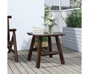 Teenpull Table d'appoint 49 x 49 x 50 cm, en épicéa massif, table basse stable pour salon, meubles en bois durable, montage facile