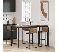 Teenpull Table de Bar Debout en Bois d'ingénierie et métal 180x90x105 cm pour Cuisine Salle à Manger Moderne Repas Social convivialité