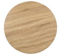 Teenpull Table de Bistro Marron Clair 80 cm MDF avec Pied Acier pour intérieur, café ou Bar, Table et chaises Set, Table de Salle à Manger, Ensemble Cuisine Compact