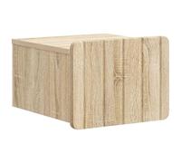 Teenpull Table de chevet murale en chêne Sonoma - 33 x 34,5 x 24 cm - Avec tiroir et compartiment - Console de nuit peu encombrante pour chambre à coucher, salon, chambre d'enfant